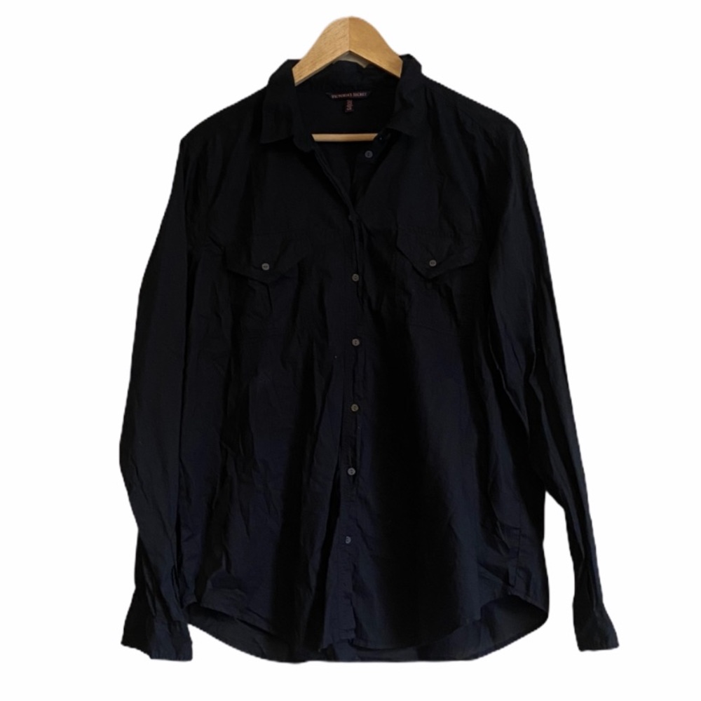 FINALSALE Victoria’s Secret Black ButtonDown Shirt